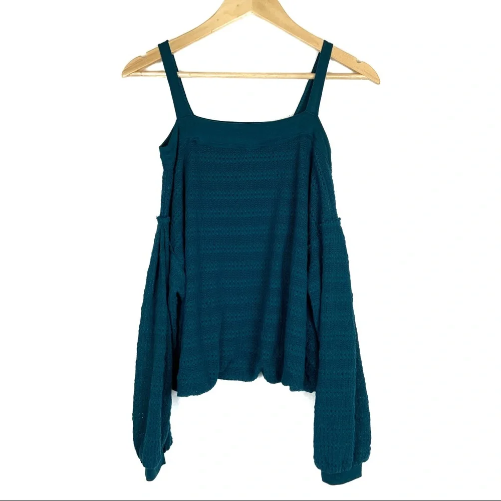 Free People Sistine Cold Shoulder Hacci Knit Top - Picture 6 of 13